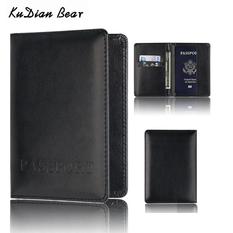 KUDIAN BEAR Brand Passport Cover Women Passport font b Holder b font Designer Travel Cover Case