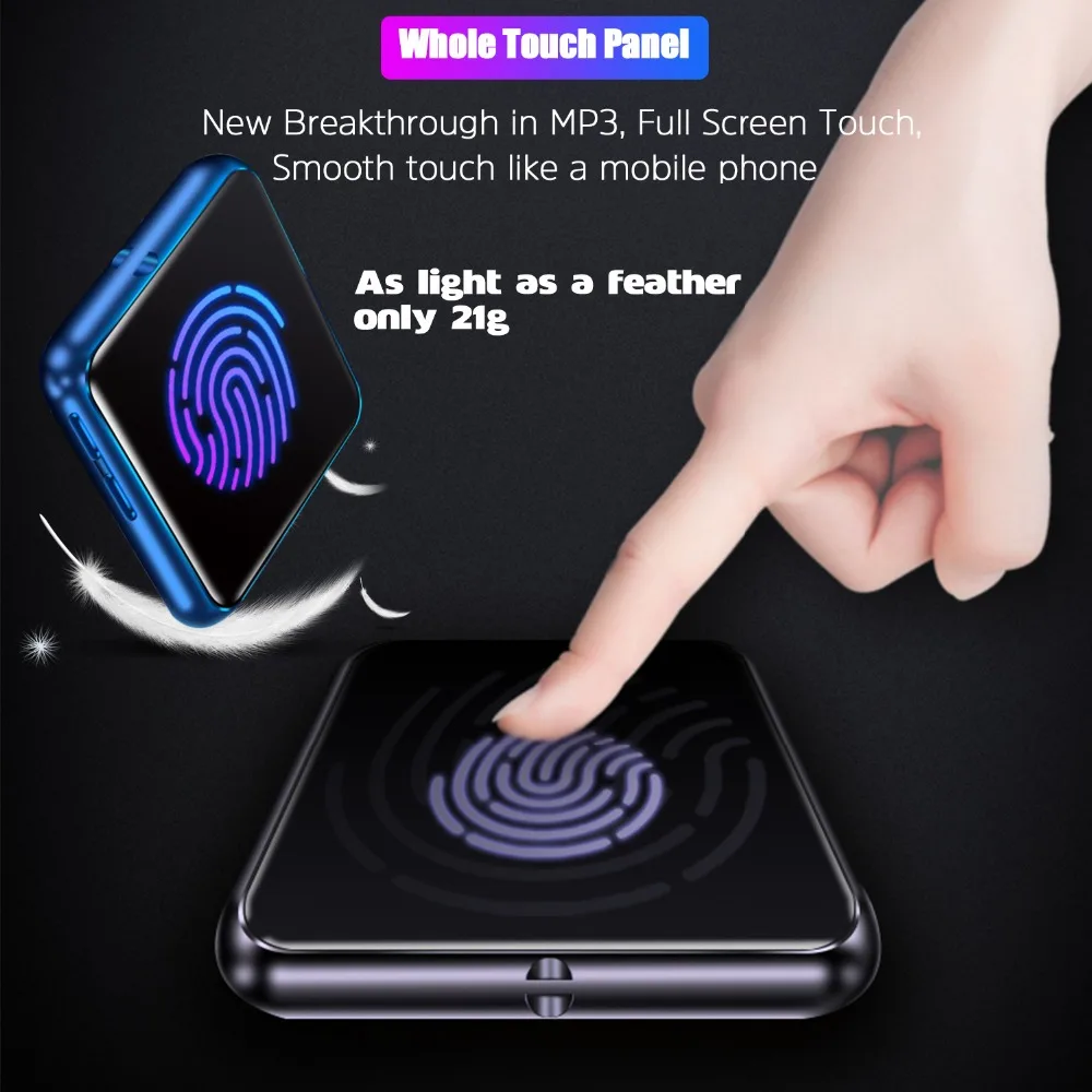 JINSERTA Touch Bluetooth MP3 Player Portable 8G HIFI Music Player with 2.5D Eye Protection Supoort FM USB TF Card Video OTG JINSERTA Touch Bluetooth MP3 Player Portable 8G HIFI Music Player with 2.5D Eye Protection Supoort FM USB TF Card Video OTG