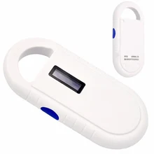 Портативный RFID 134,2 кГц животное микрочип распознавания считыватель уха тег сканер TB