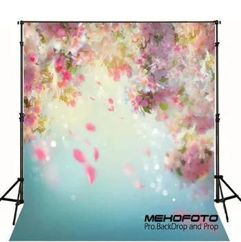

Vinyl Photography Backdrops Watercolor flowers Customized Computer Printed Photo Background F-2071
