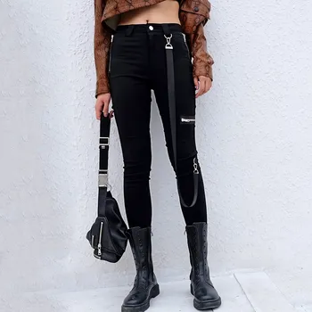 

Women Streetwear Cargo Pants Casual Joggers Black High Waist Loose Female Trousers Korean Style Ladies Pants