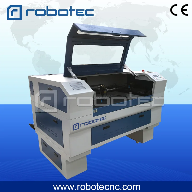 Robotec CNC Co2 машина для лазерной гравировки и резки 9060/6040 с простым поворотом используется для гравировки стеклянных бутылок/изделий из стекла