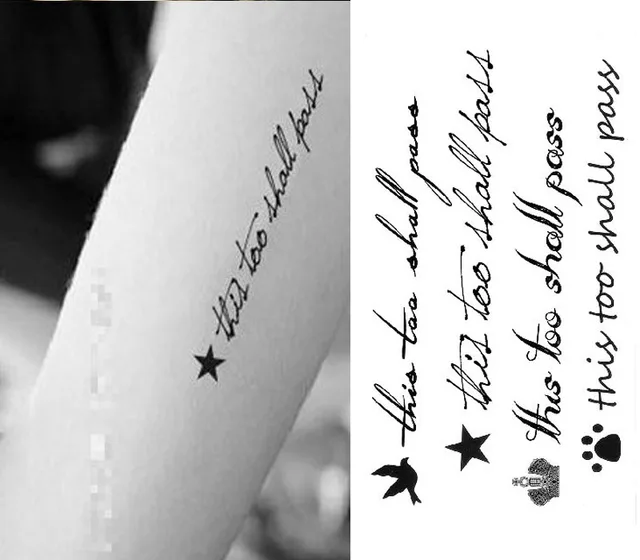 Tatuaje Pegatinas Frase Inglés Tatuaje Desechable Pequeños Patrones