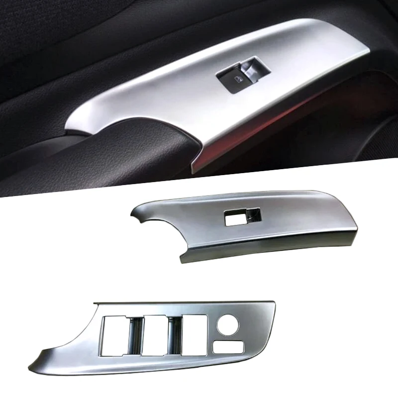 

2PCS For Toyota Sienta 2016 2017 XP170 ABS Chrome Matte Interior Front Door Armrest Window Lift Switch Panel Cover Trim RHD