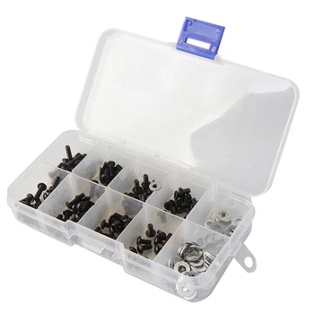 

180pcs M3 M4 Flat Round Head 10.9 Screws Remote Control Car Parts Box Replacement for 1/10 HSP RC Car