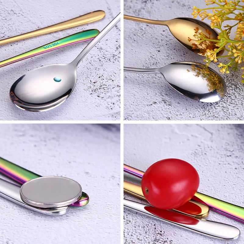 5 Color Soup Spoon for Ice Cream Dinner Spoons 9