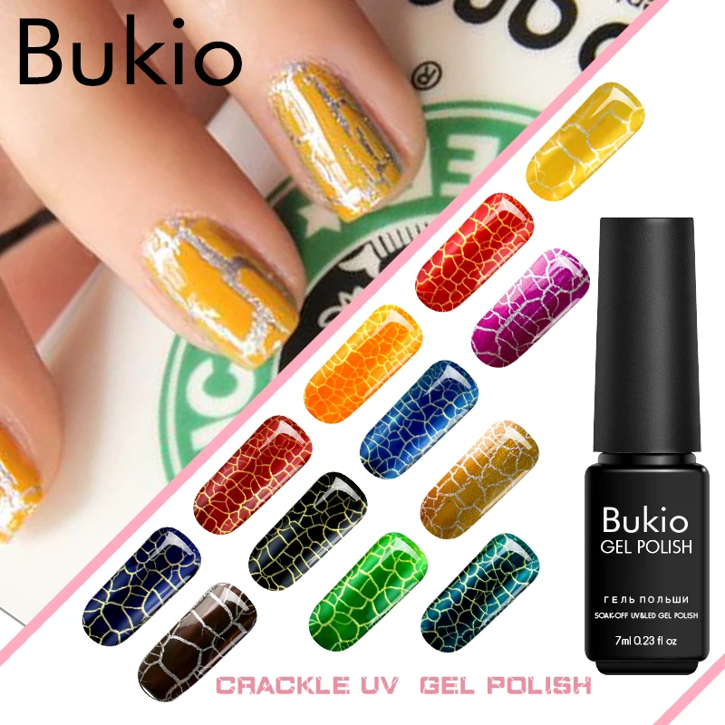 Bukio Magical Cracke лак для ногтей замачиваемый УФ Гель красочный растрескивающийся