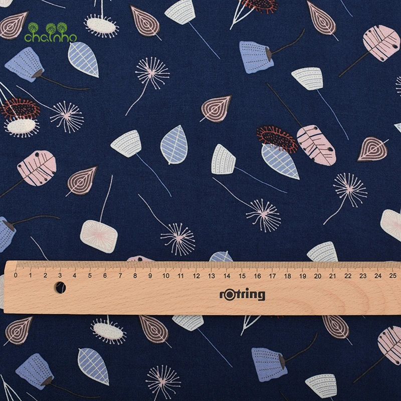 Chainho летняя одежда из ткани/темно синий цветочный Рисунок/имитация
