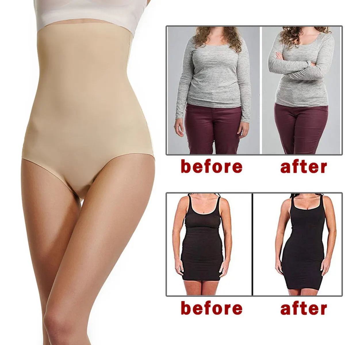 

Women Slimming Body Shaper High Waist Seamless Shapewear Panties Tummy Gridle Control Briefs Butt Lift Up Hip Enhancer Underwear