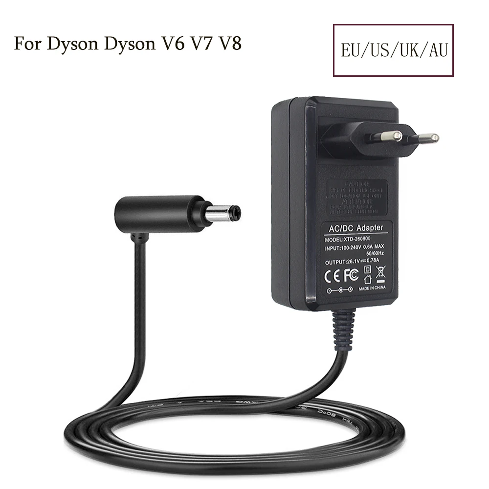 

High Quality Battery Charger For Dyson V8 V7 V6 AC Adapter for Dyson DC58 DC59 DC60 DC72 DC74 SV03 SV04 SV05 Vacuum 26.1V/0.78A