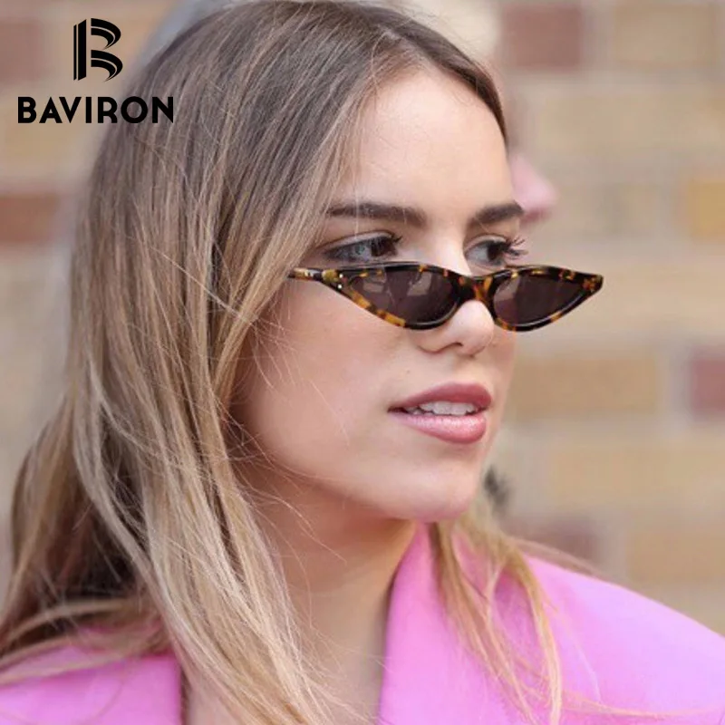 

BAVIRON Vintage Cat Eye Sunglasses UV400 Women Brand Designer Fashion Small Frame Cateye Sun Glasses for Women Eyewear Female