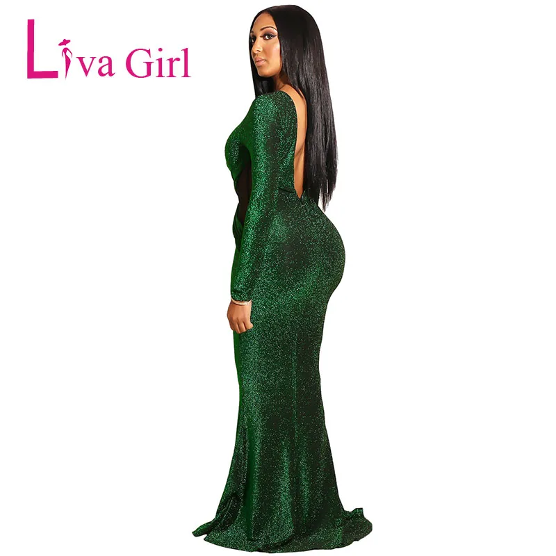 Emerald-Sexy-Long-Sleeves-Maxi-Bodycon-Evening-Gown-Dress-LC610985-9-2
