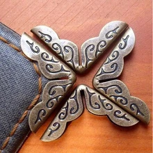 20 штук E Стиль металлический уголок книги защиты Скрапбукинг Винтаж Изделия из металла фотоальбом книга защищены книга поставки