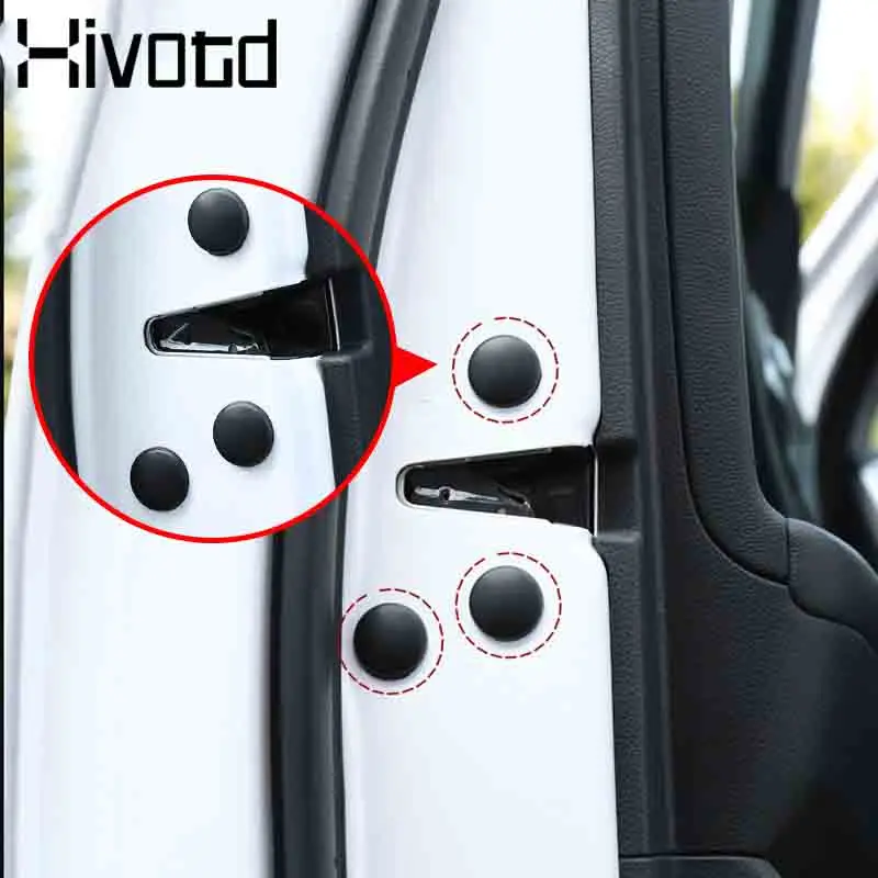 

Hivotd for peugeot 3008 3008GT Car Styling Door Lock Screw Protector Cover Cap Exterior decoration accessories 2017 2018 2019
