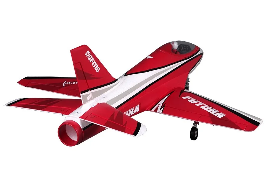 Радиоуправляемый самолет FMS футуристический красный 80 мм Ducted Fan EDF Jet