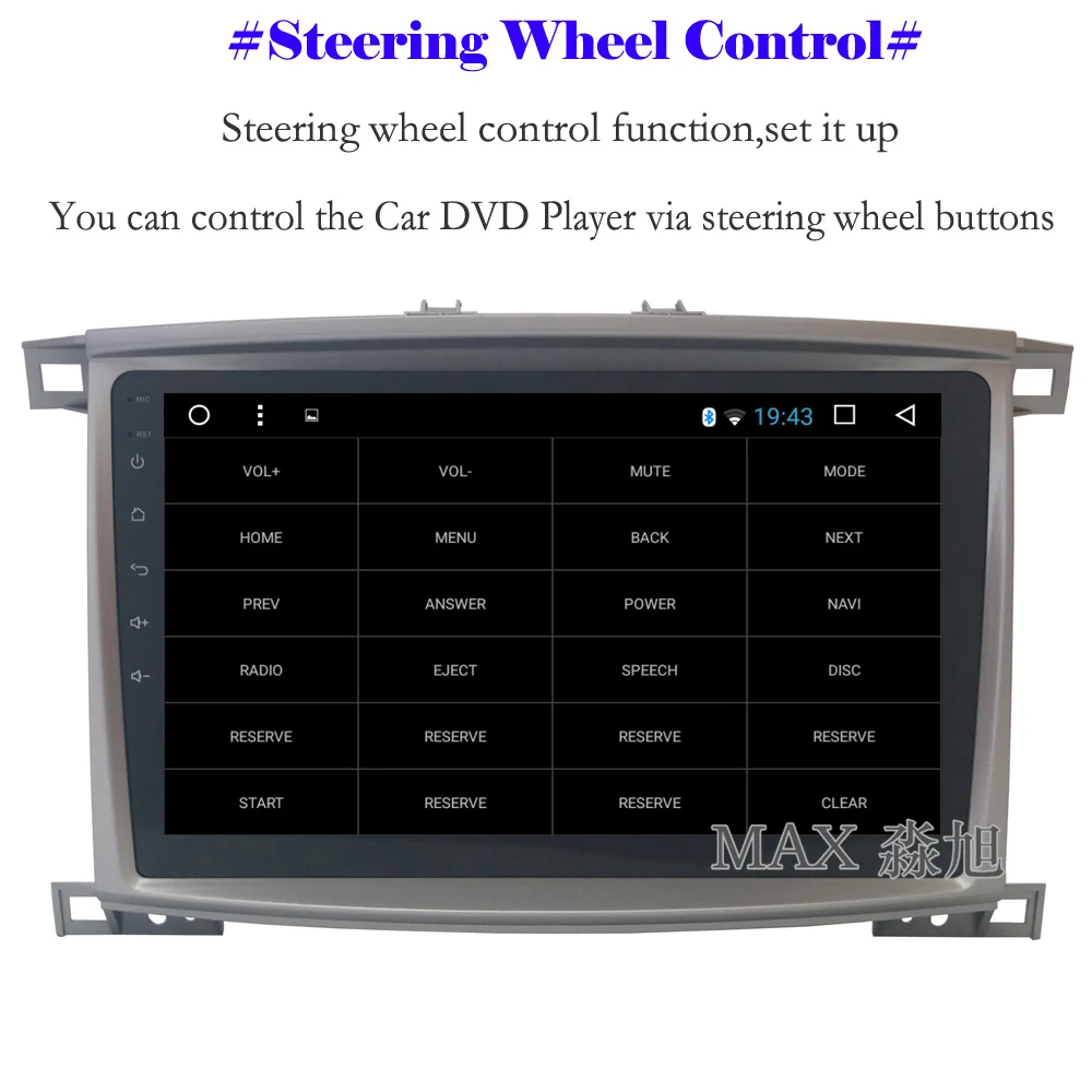 Best MAX Android 8.1 Car DVD Player for Toyota LC 100 Land Cruiser 100 2003 2004 2005 2006 2007 Car Radio RDS BT 4G WiFi SWC GPS Map 4