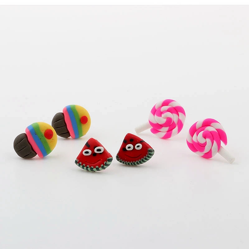 Женские серьги гвоздики из экологически чистого пластика 24 пары|stud earrings|stud earrings