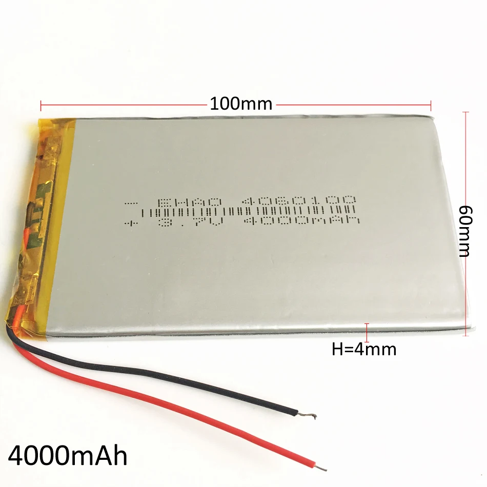 3,7 V 4000mAh литий-полимерный аккумулятор для gps DVD PAD Электронная книга планшетный ПК Ноутбук power bank 4060100