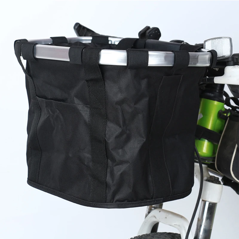 Flash Deal JS Good Bicycle Basket Pouch Bike Bags Bicycle Front Bag Pet Carrier Cycling Top Tube Frame Front Carrier Bag Aluminum Alloy 3