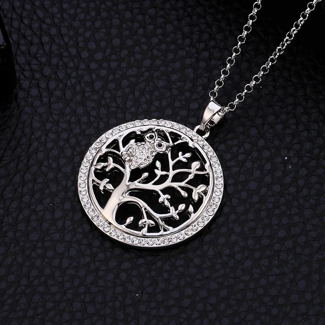 Фото ожерелье с маленькой совой подвеской «древо жизни» женская цепочка цена