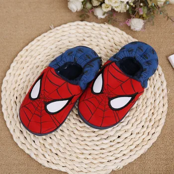 

Disney slippers winter todder spiderman home slippers baby boy warm plush shoes cartoon animation floor pantuflas terlik