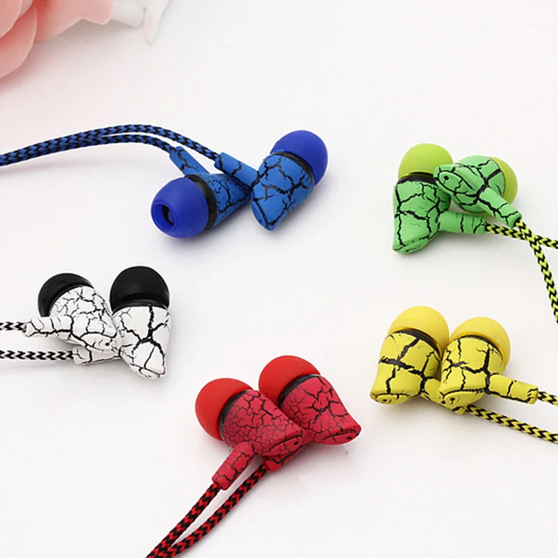 

NEW Crack Braided Headset SF-A10 with Mic Wire Stereo Earphone In-ear High Quality Volume Control Music Headsets for xioami