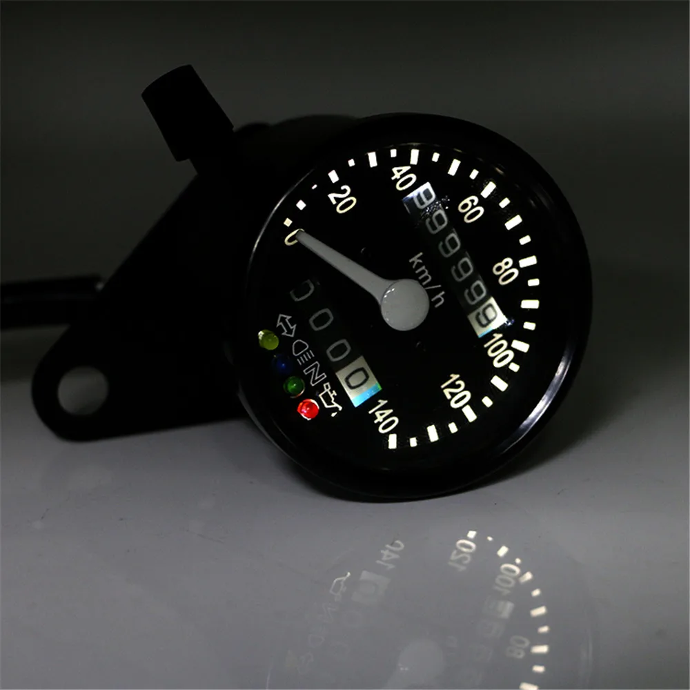 

Universal Motorcycle Speedometer 12V Motorcycle Odometer Dual Speedometer LED Indicator Dashboard Suitable
