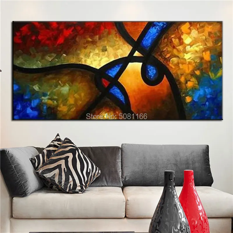 

100% Handpainted Oil Painting on Canvas abstract Handmade large Wall Art picture home decoration For Living Room
