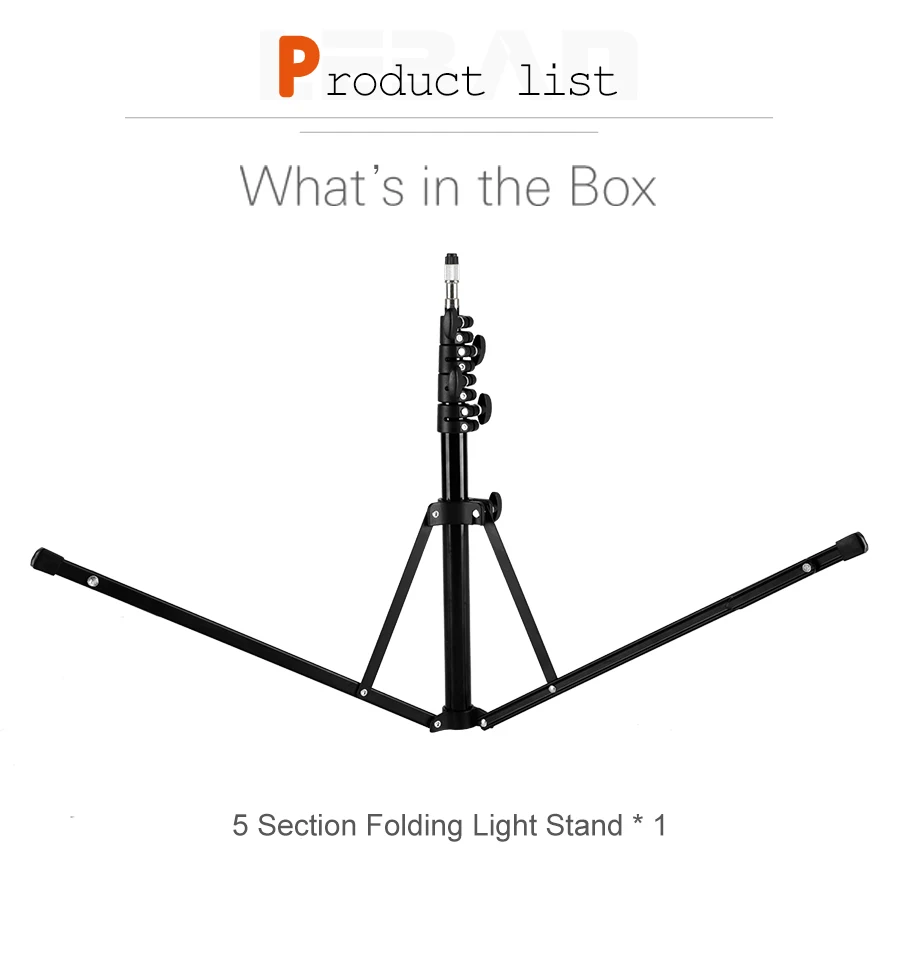 210 см 83 ''5-секционный обратный ноги светильник стенд крутящийся складной штатив для фотостудии Аксессуары для фотостудии