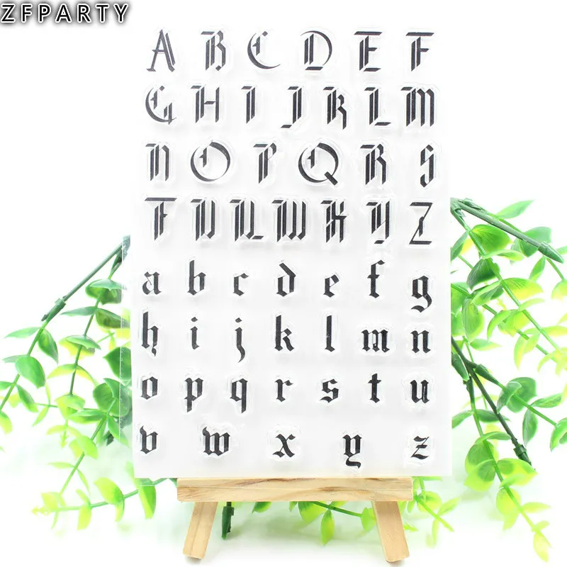 ZFPARTY готические буквы прозрачный силиконовый штамп/уплотнение для DIY