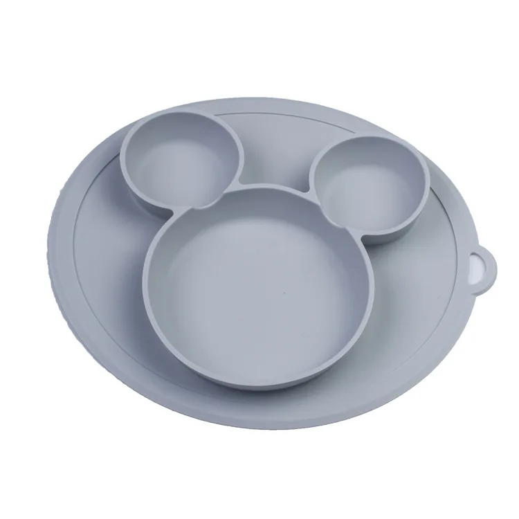 Manufacturer's latest Silicone Sucker Bowl Baby Smile Face Plate Tableware Set Smile Face Baby Tableware Set kids plate