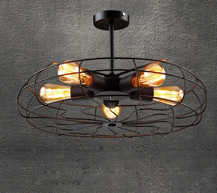 The Royal American Country Ceiling Fan Light Industrial Retro