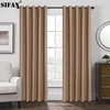 SIFAN 75%-85% Shading Faux Linen Blackout Curtain for Living Room Bedroom Modern Style Solid Color Window Curtain 1