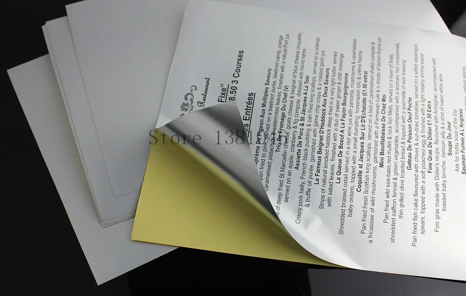 

50 Sheets Slight Matte A4 Printable Silver Self Adhesive Stickey Label Tag Sticker For Laser Printer