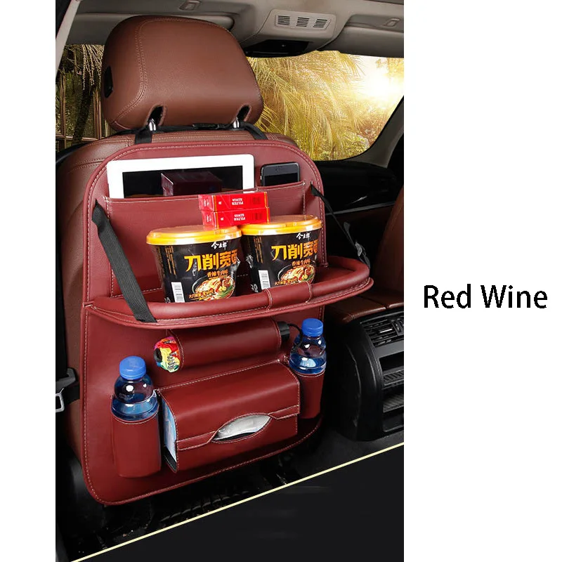 Premium wine red Дропшиппинг, чехлы для автомобиля, дизайн, модное автомобильное сиденье, для хранения, стильная многофункциональная сумка на заднюю часть, детское сиденье, для покупок, для автомобиля - Цвет: Premium wine red