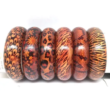 

free shipping!6pcs african pattern wood bangle can mixed 6 patterns