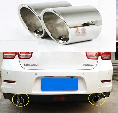 

2PC EXHAUST TAILPIPE TAIL PIPE TIP MUFFLER FINISHER TRIM CHROME FOR 2013 2014 2015 MALIBU