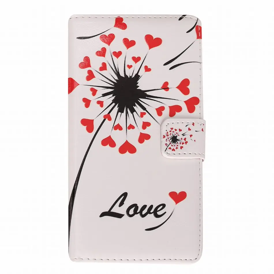 Чехлы со слотами для карт с цветной рамкой Одуванчик для iPhone 8, 7 Plus, 6, 6 S, 5, 5S, SE, 6s Plus, 7 Plus, чехлы с подставкой, флип-чехол, Fundas P10Z - Цвет: Love Dandelion