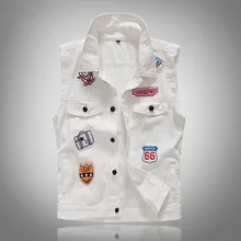 VXO, мужской джинсовый Повседневный жилет без рукавов, мужской джинсовый жилет, рваные приталенные мужские ковбойские куртки, Размер 3XL