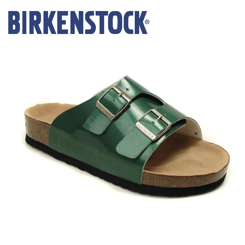

Birkenstock Sandals Men Women comfort Beach Slippers Birkenstock Zurich Leather Flat Flip Flop Sandalias hombre Mujer EU36-45