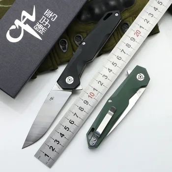 

CH Knife CH1047-G10 Flipper folding knife D2 blade G10 handle Outdoor camping hunting pocke fruit knives EDC tools Survival