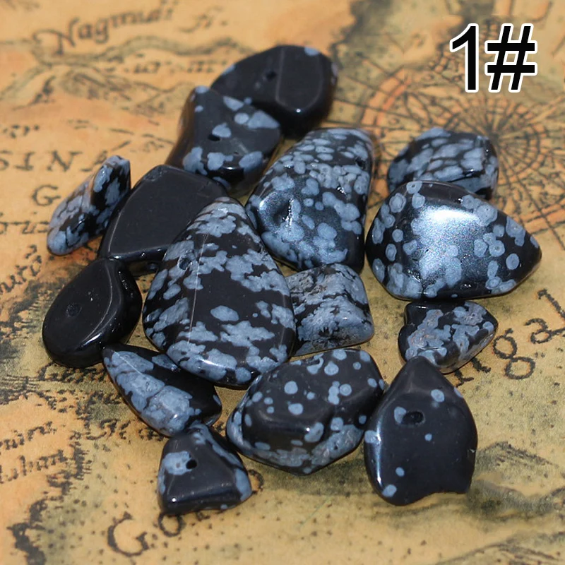 LNRRABC аксессуары для ожерелья Классическая неправильная форма свободные бусины с большим природным камнем гравий для самостоятельного изготовления ювелирных изделий браслет - Цвет: Black Gray