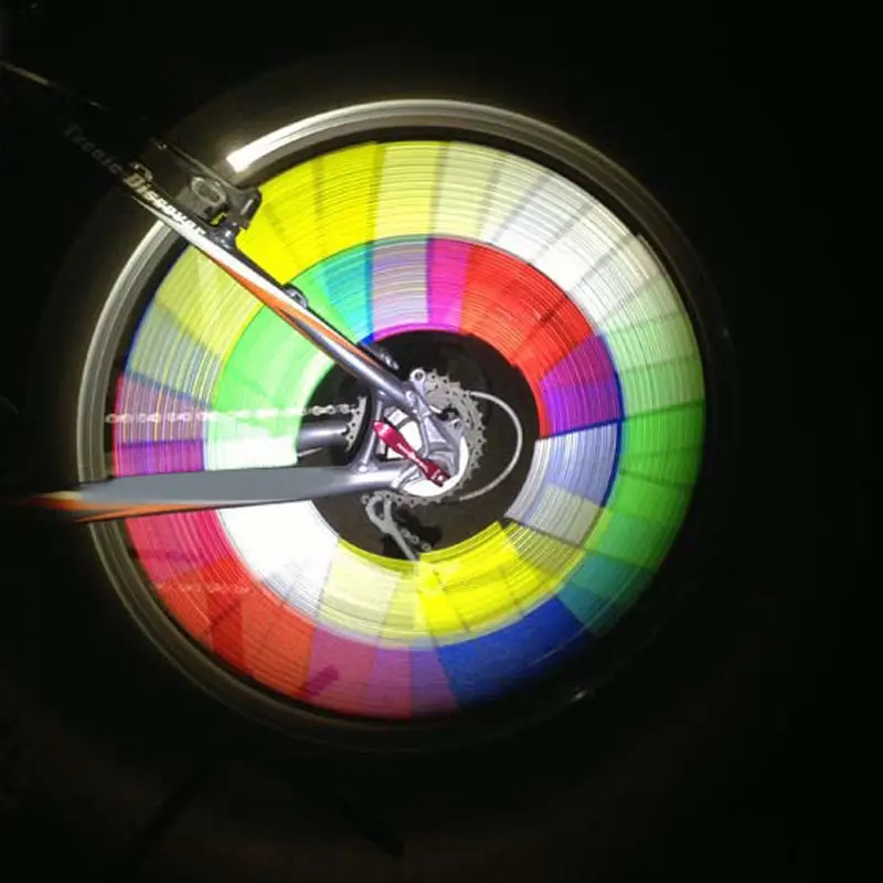 

12Pcs Color Bicycle Light Wheel Rim Spoke Clip Tube Safety Warning Light Cycling Strip Reflective Reflector Bike Accessories