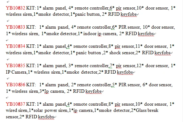 Yobang безопасность беспроводной RFID домашней безопасности wifi 3g сигнализация SIM карта SMS оповещения приложение управление ip-видеокамера Дымовая пожарная сигнализация