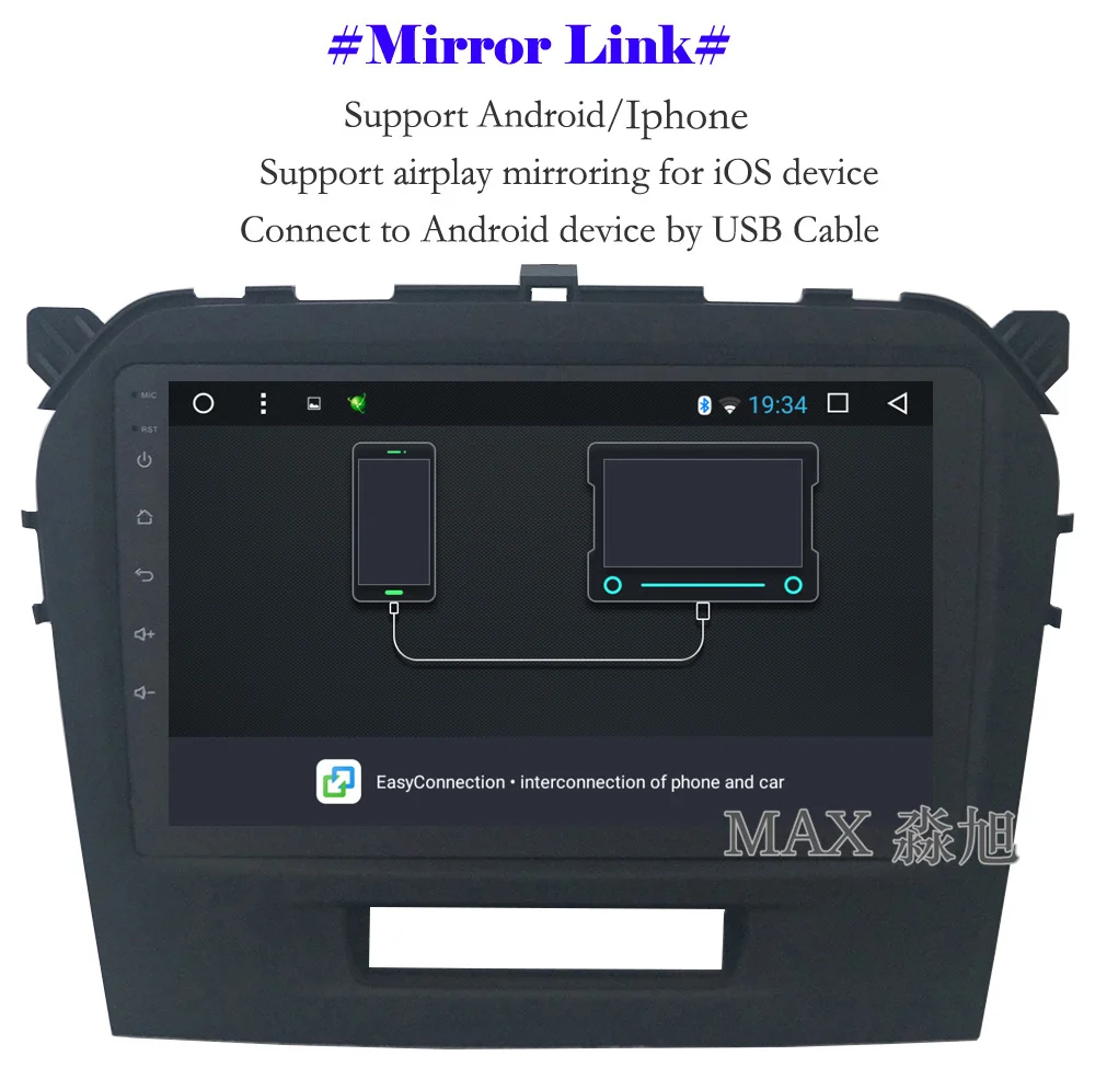 Best MAX Android 8.1.0 Car dvd For Suzuki Grand Vitara 2015 2016 2017 Radio RDS Bluetooth 4G WiFi SWC GPS Navigation System Free Map 10