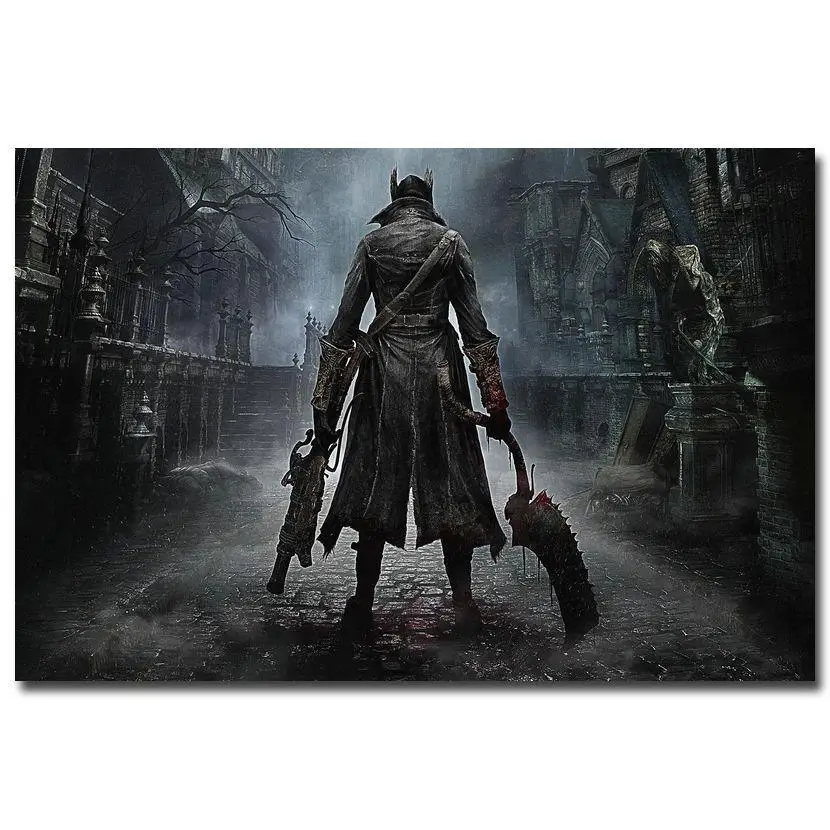 0322A Bloodborne Game-Wall Sticker Silk Poster Light Canvas Decoration