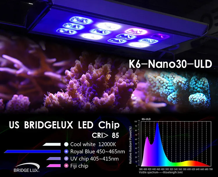 Ключ морской коралловый светильник K6-ULD 40 60 80 110 140 высокая мощность полный спектр светодиодный coralline лампа автоматический рассвет и закат