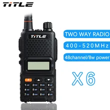 (6 PCS)Black KSUN portable radio UV-K4 Dual Band UHF 400-520MHZ FM RADIO Two Way Radio walkie talkie