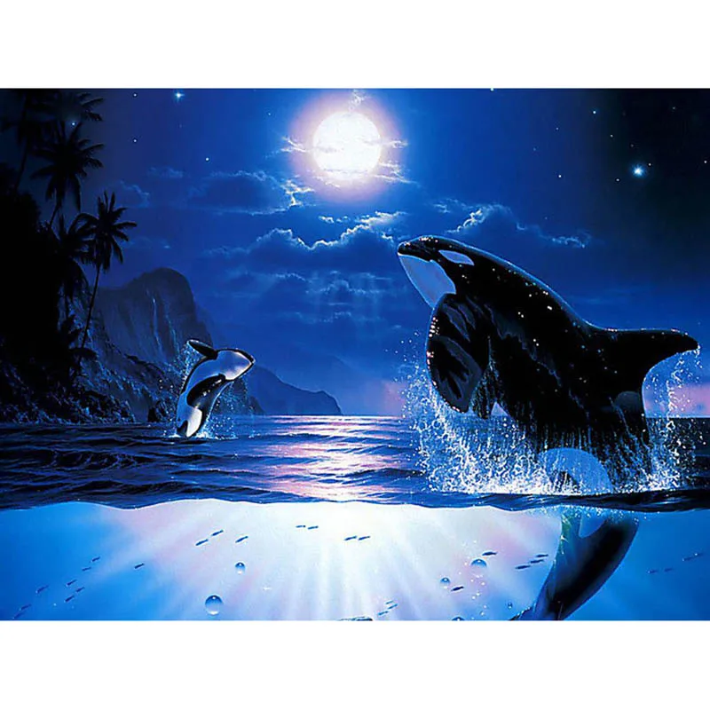 H1493 diamont painting complet diamond 5d diy whale | Дом и сад