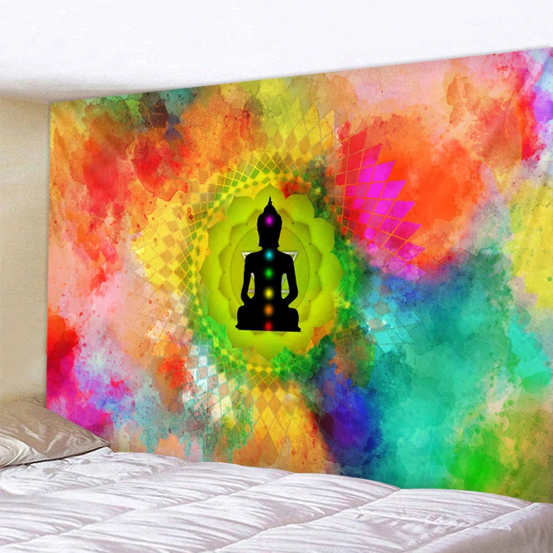 Watercolor Starry Sky Decor Psychedelic Tapestry Wall Hanging Indian Mandala Tapestry Hippie Chakra Tapestries Boho Wall Cloth Watercolor Starry Sky Decor Psychedelic Tapestry Wall Hanging Indian Mandala Tapestry Hippie Chakra Tapestries Boho Wall Cloth